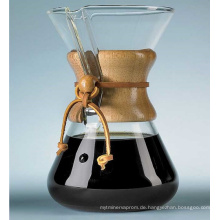 Chemex Kaffeemaschine, Glas Cold Brew Kaffee Drip Pot